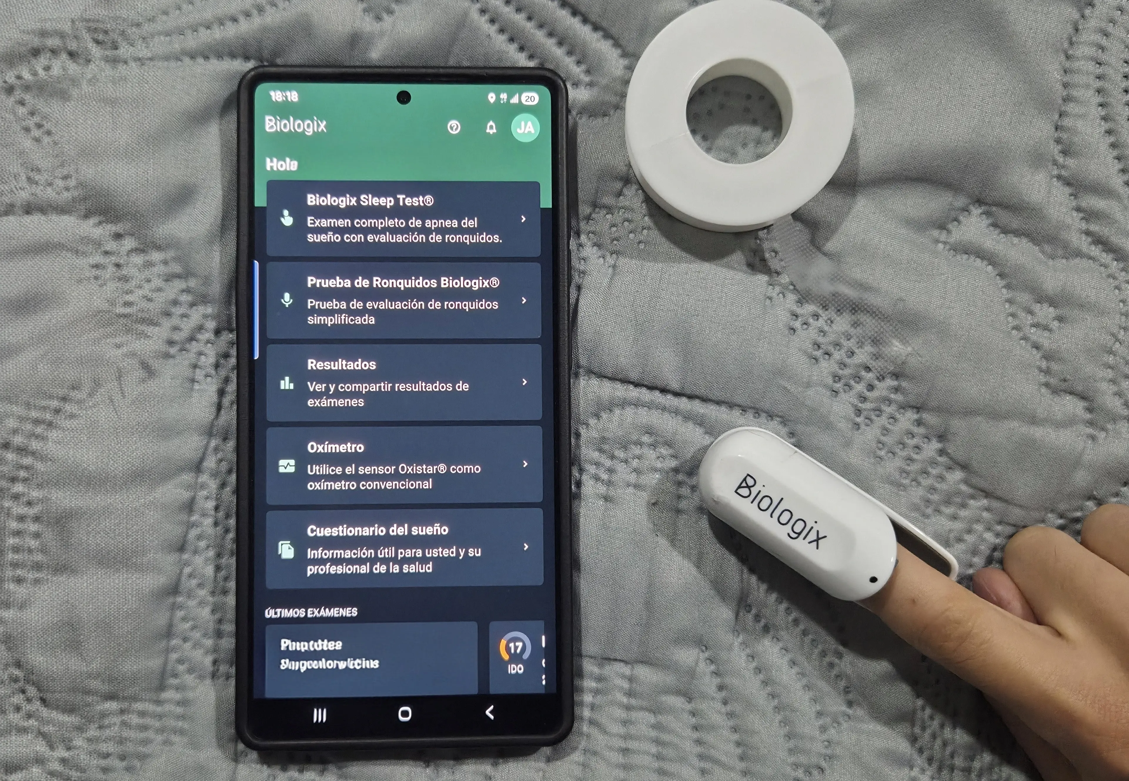 Sensor Biologix para diagnóstico de apnea del sueño